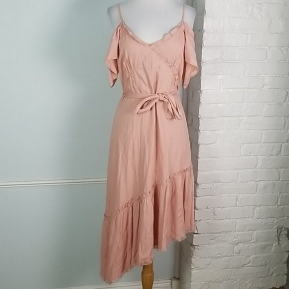 PAIGE Aylin Sleeveless Asymmetrical Ruffle Dress S - Picture 3 of 15